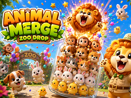 Animal Merge: Zoo Drop gameplay