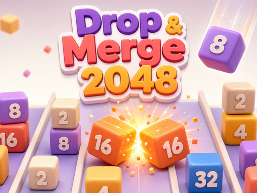 Drop & Merge 2048 gameplay