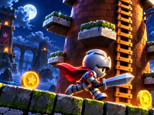 Tower platformer 3D gameplay