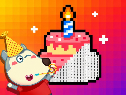 Wolfoo Birthday Pixel Art gameplay