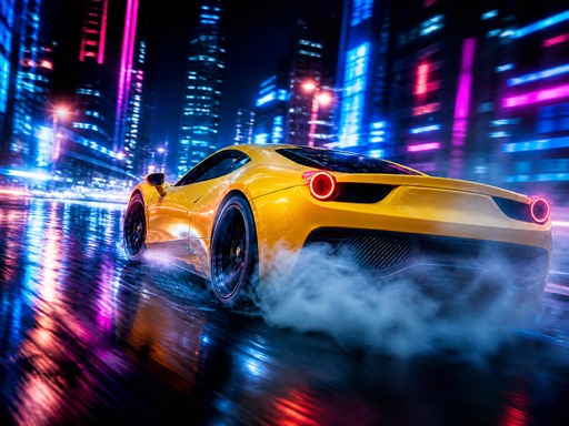 Neon City Drift Racing gameplay