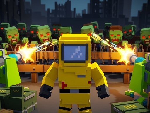 Pixel Zombie Base Defense gameplay