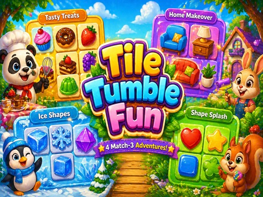 Tile Tumble Fun 4 in 1 gameplay