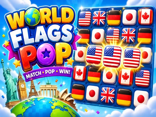 World Flags Pop gameplay