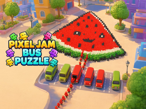 Pixel Jam Bus Puzzle gameplay