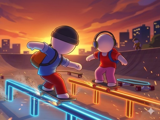 Skate Duo Runner gameplay