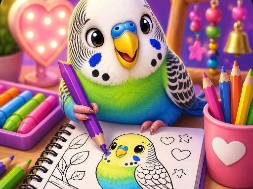 BTS Budgie Coloring Book gameplay