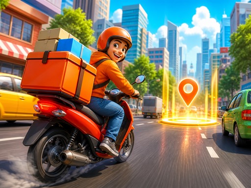 City Delivery Rider Simulator gameplay